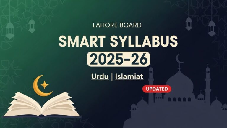 Lahore Board Smart Syllabus 2025–26 Urdu Islamiat Updated