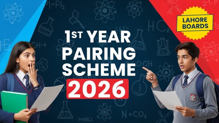 1st Year Pairing Scheme 2026 Lahore Boards