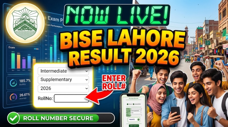 BISE Lahore Result 2026 Check Online By Roll Number