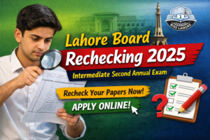 Lahore Board Rechecking Form for Intermediate Second Annual Exam 2025