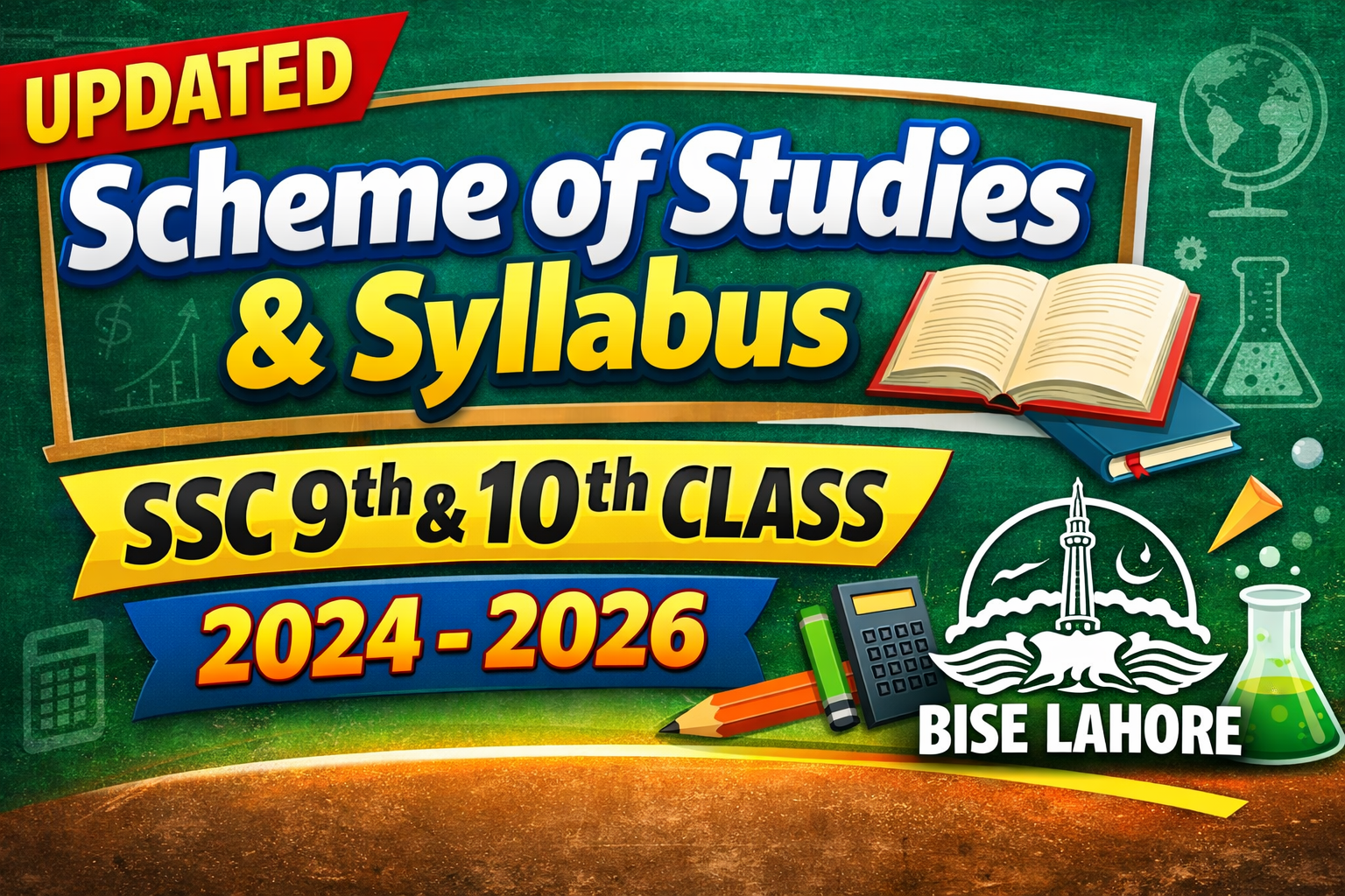 Updated Scheme of Studies & Syllabus for SSC 9th & 10th Class 2024-2026 | BISE Lahore