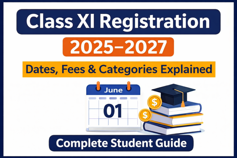 Class XI Registration Schedule 2025–2027: A Clear Guide for Students