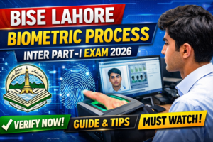 BISE Lahore Biometric Process for Inter Part-I Annual Exam 2026
