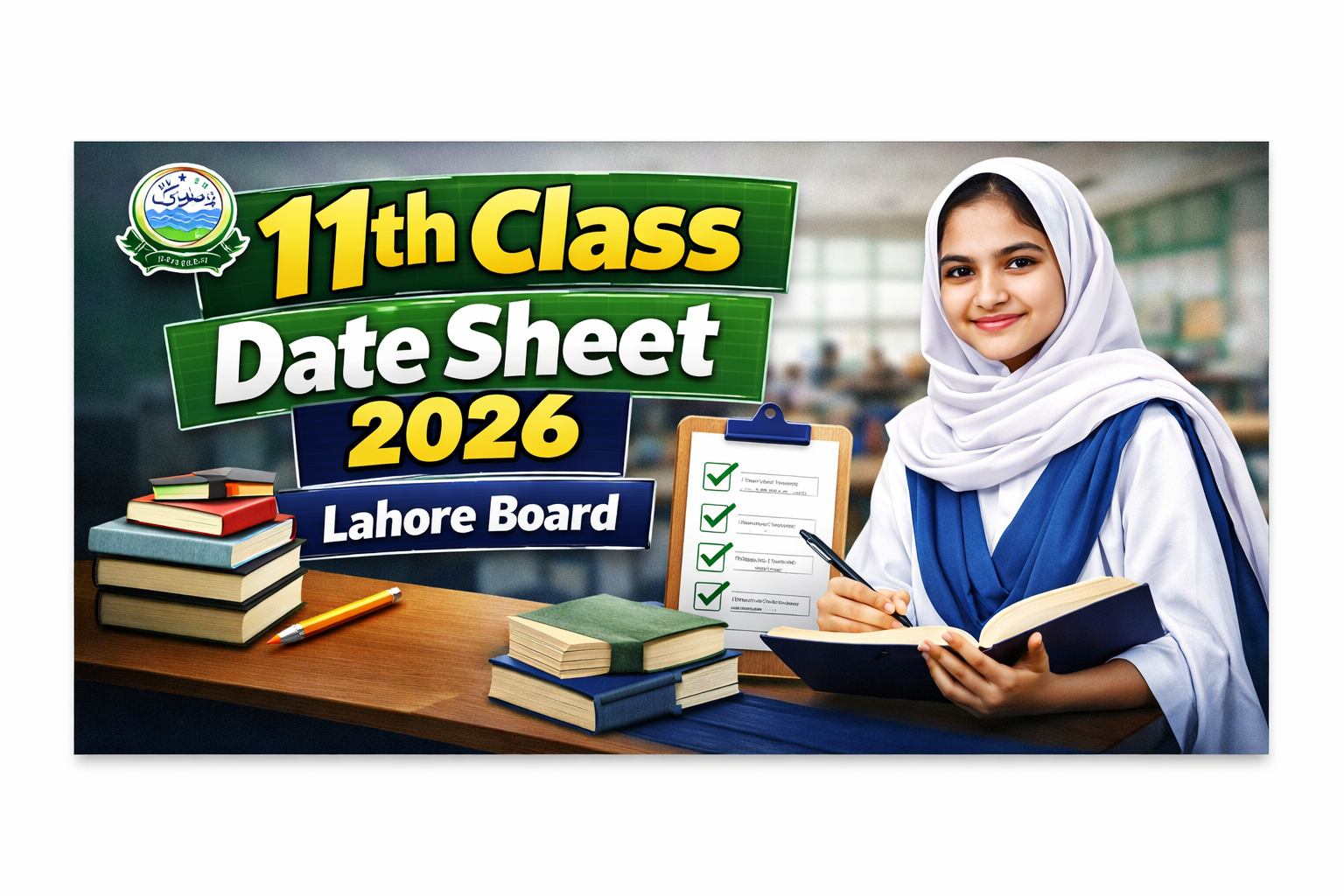 11 Class Date Sheet 2026 Lahore Board