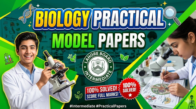 Biology Practical Model Papers Lahore Board